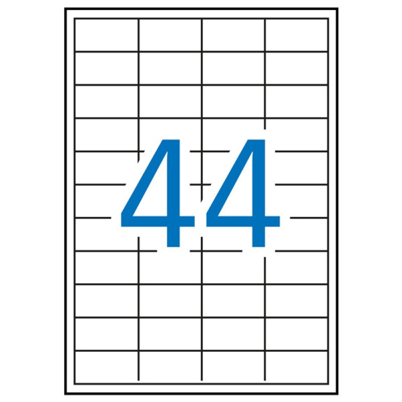 Etykiety uniwersalne APLI, 48,5x25,4mm, prostokątne, białe 100 ark.