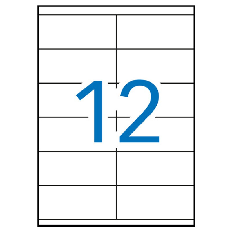 Etykiety uniwersalne APLI, 105x48mm, prostokątne, białe 100 ark.