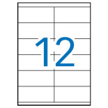 Etykiety uniwersalne APLI, 105x48mm, prostokątne, białe 100 ark.