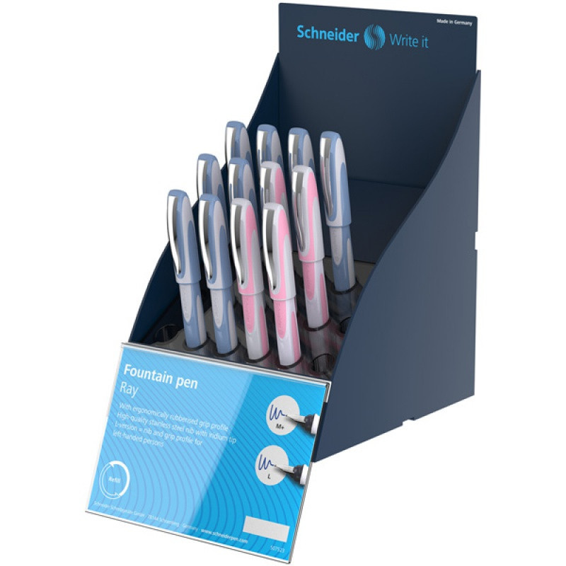 SIS Display pióro wiecznych SCHNEIDER Ray Trend Colours ,12 szt., mix kolorów
