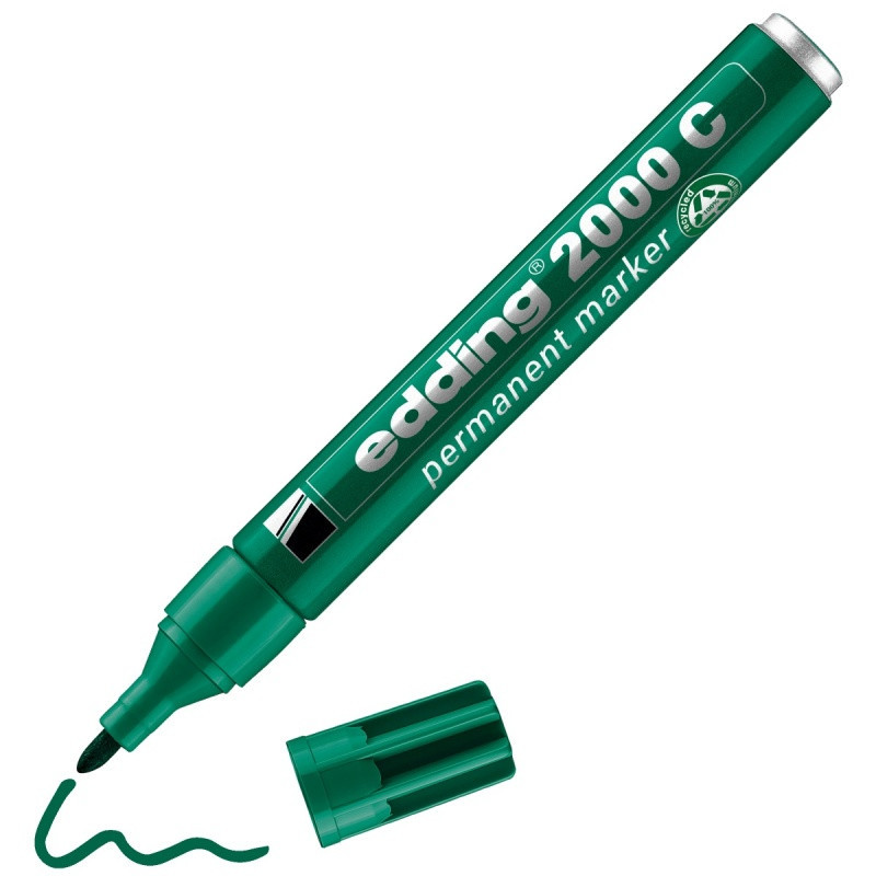Marker permanentny e-2000c EDDING, 1,5-3mm, zielony