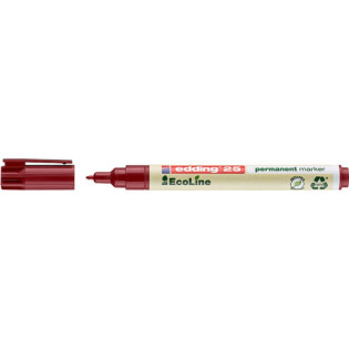 Marker permanentny e-25 EDDING ecoline, 1mm, czerwony