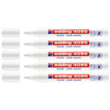 Marker kredowy e-4095 EDDING, 2-3mm, 5 szt., biały