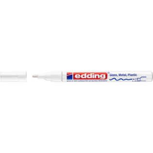 Marker olejowy połyskujący e-751 EDDING, 1-2 mm, biały