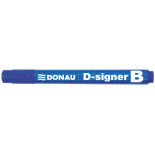 Marker do tablic DONAU D-Signer, okrągły, 2-4mm (linia), zawieszka, niebieski