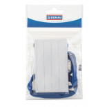 Identyfikator DONAU, z taśmą, twardy, zawieszka, niebieski