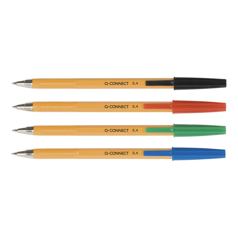 Długopis Q-CONNECT z wymiennym wkładem 0,4mm (linia), zawieszka, czerwony