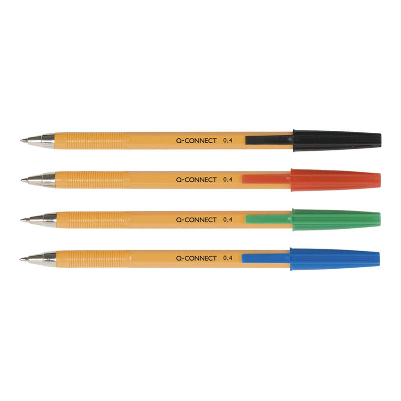 Długopis Q-CONNECT z wymiennym wkładem 0,4mm (linia), zawieszka, czarny