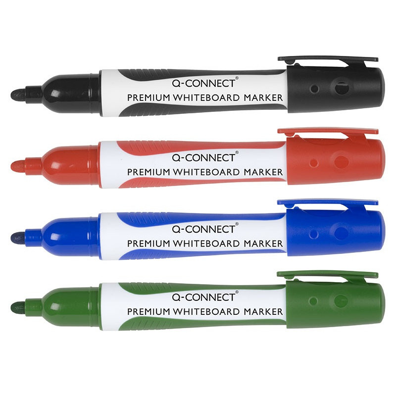 Marker do tablic Q-CONNECT Premium, okrągły, 2-3mm (linia), zawieszka, niebieski