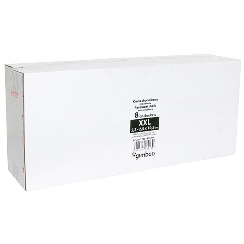 Kreda chodnikowa GIMBOO XXL, w plastikowym wiaderku, 20szt.