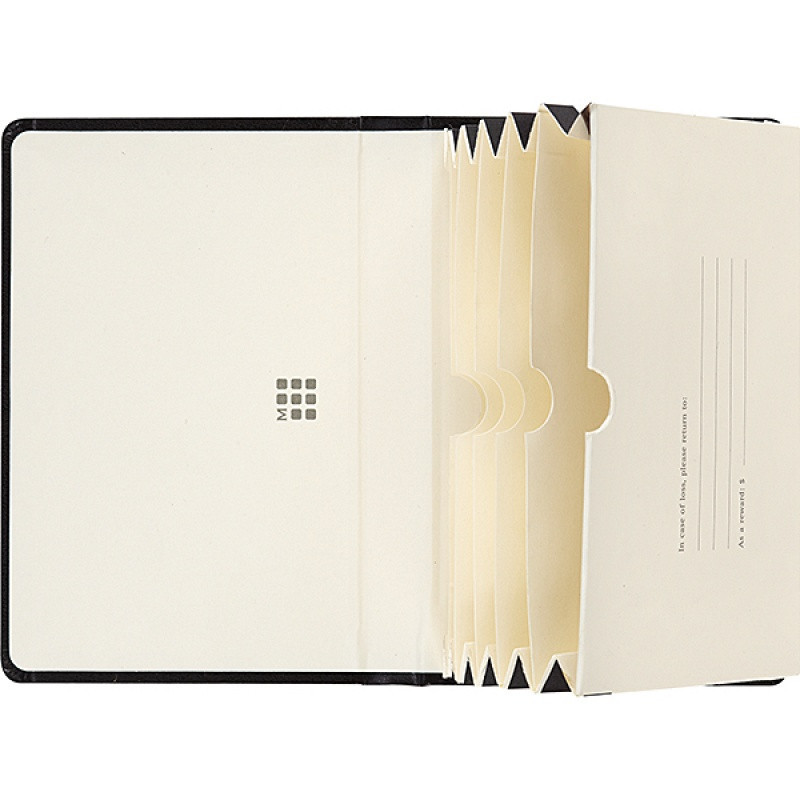 MOLESKINE PRO Portfolio P (9x14 cm), 6 kieszonek, czarne