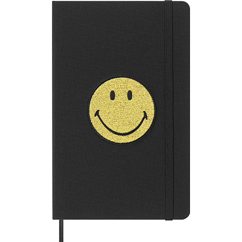 Notatnik MOLESKINE L (13x21 cm), Smiley, w linie, twarda oprawa, 176 stron, pudełko