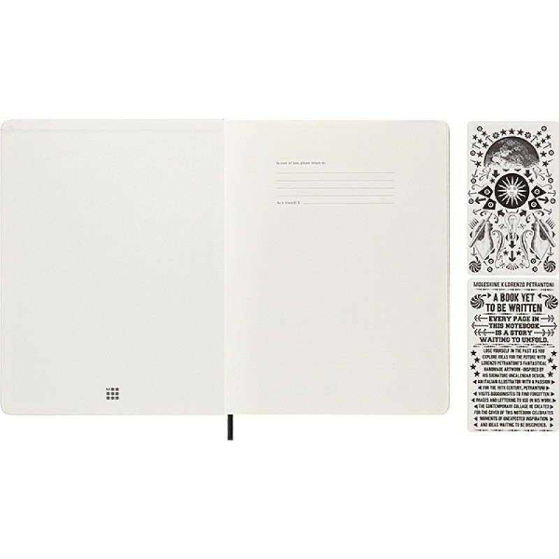 Notatnik MOLESKINE XL (19x26 cm), Lorenzo Petrantoni, w linie, 176 stron