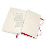 Notes MOLESKINE Classic L (13x21 cm), w linie, miękka oprawa, scarlet red, 400 stron, czerwony