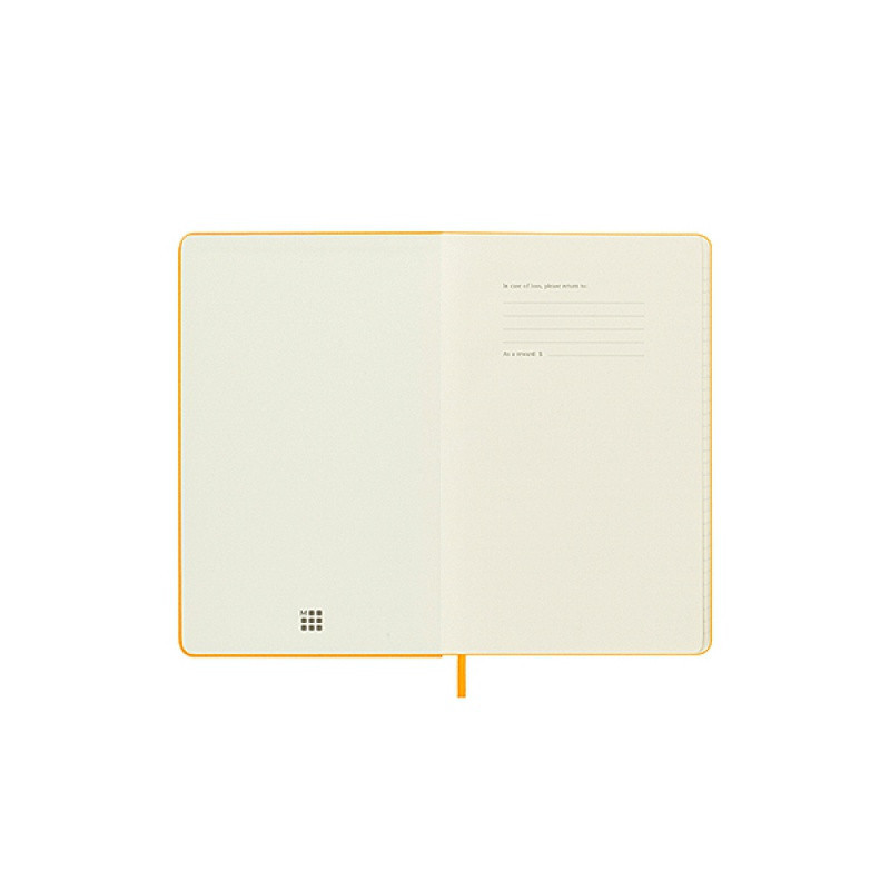 Notes MOLESKINE Classic L (13x21cm), w linie, twarda oprawa, orange yellow, 240 stron, pomarańczowy