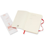 Notes MOLESKINE Classic P (9x14cm), w linie, miękka oprawa, 192 strony, czerwony