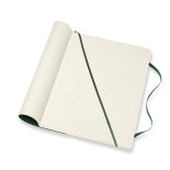 Notes MOLESKINE Classic XL (19x25cm), w kratkę, miękka oprawa, myrtle green, 192 strony, zielony
