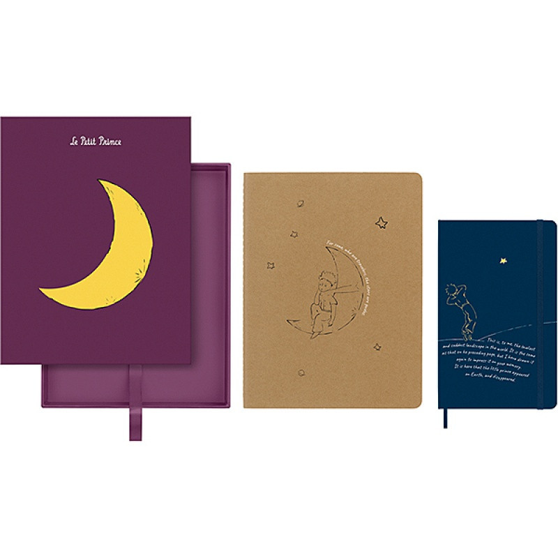 Notes MOLESKINE, edycja limitowana Mały Książę, L + XL, zestaw, księżyc
