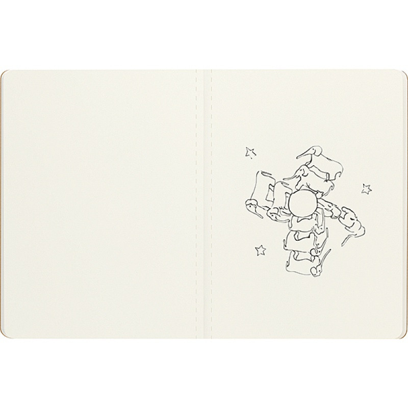 Notes MOLESKINE, edycja limitowana Mały Książę, L + XL, zestaw, słoń
