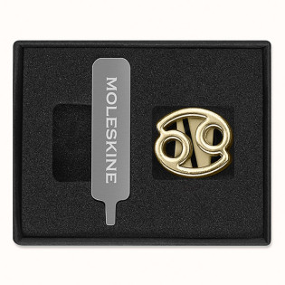 Przypinka MOLESKINE, rak, złota