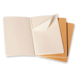 Zestaw 3 zeszytów MOLESKINE Cahier Journals P (9x14cm), w linie, 64 strony, piaskowy