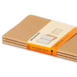 Zestaw 3 zeszytów MOLESKINE Cahier Journals P (9x14cm), w linie, 64 strony, piaskowy