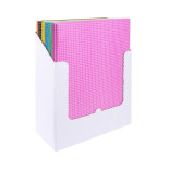 Teczka z gumką DONAU, karton, A4, 400gsm, 3-skrz., mix kolorów w kratę