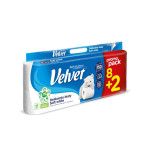 Papier toaletowy celulozowy VELVET Delikatnie Biały, 3-warstwowy, 150 listki, 8+2szt., biały