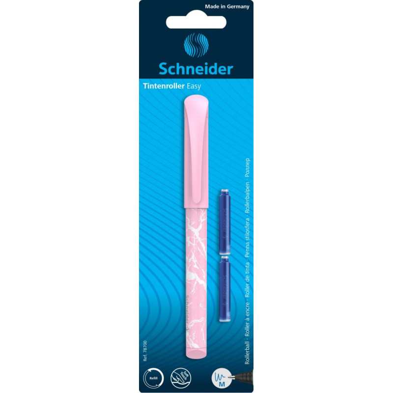 Pióro kulkowe SCHNEIDER Easy + 2 naboje, blister, mix kolorów