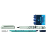 Pióro kulkowe SCHNEIDER Easy Set, wymazywacz, 6 nabojów, blister, mix kolorów