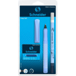 Pióro kulkowe SCHNEIDER Easy Set, wymazywacz, 6 nabojów, blister, mix kolorów