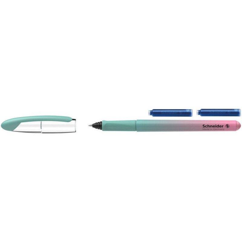 Pióro kulkowe SCHNEIDER Voyage + 2 naboje, mix kolorów, blister