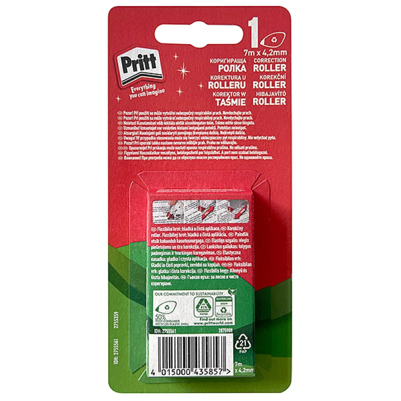 Korektor w taśmie PRITT MINI FLEX, myszka, 4,2mm x 7m, blister