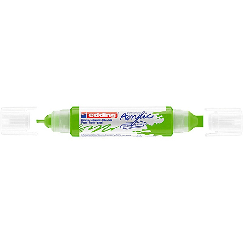 Marker akrylowy 3D e-5400 EDDING, podwójny, 2-3 mm, 5-10 mm, żółtozielony