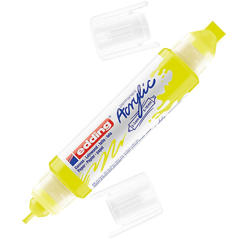 Marker akrylowy 3D e-5400 EDDING, podwójny, 2-3 mm, 5-10 mm, żółty neonowy