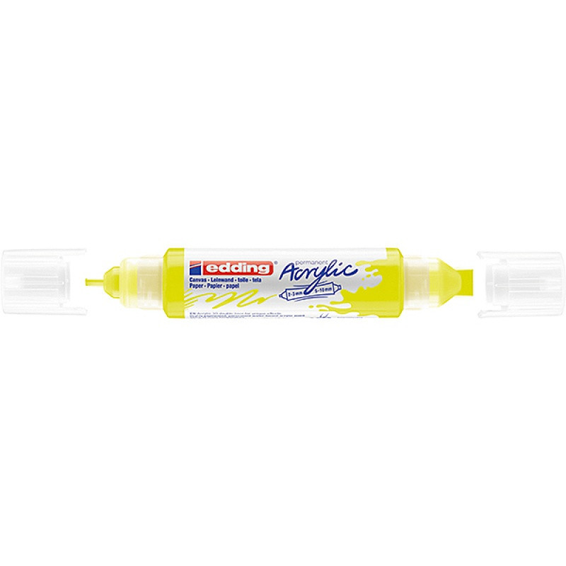 Marker akrylowy 3D e-5400 EDDING, podwójny, 2-3 mm, 5-10 mm, żółty neonowy