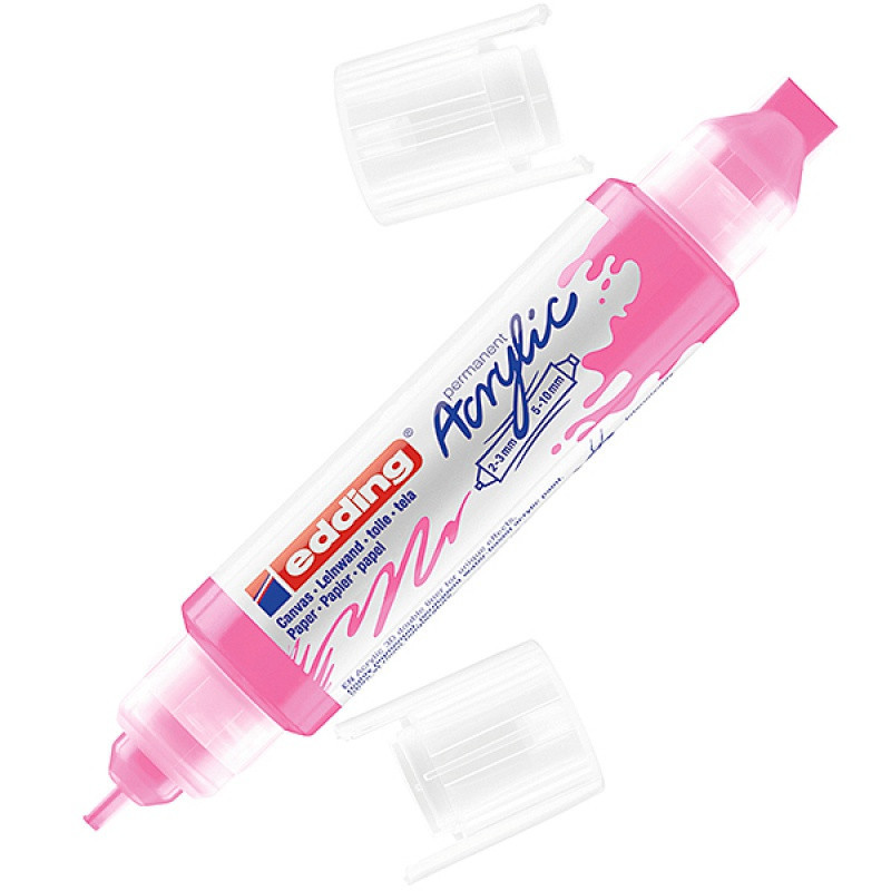 Marker akrylowy 3D e-5400 EDDING, podwójny, 2-3 mm, 5-10 mm, różowy neonowy