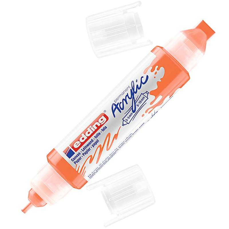 Marker akrylowy 3D e-5400 EDDING, podwójny, 2-3 mm, 5-10 mm, pomarańczowy neonowy