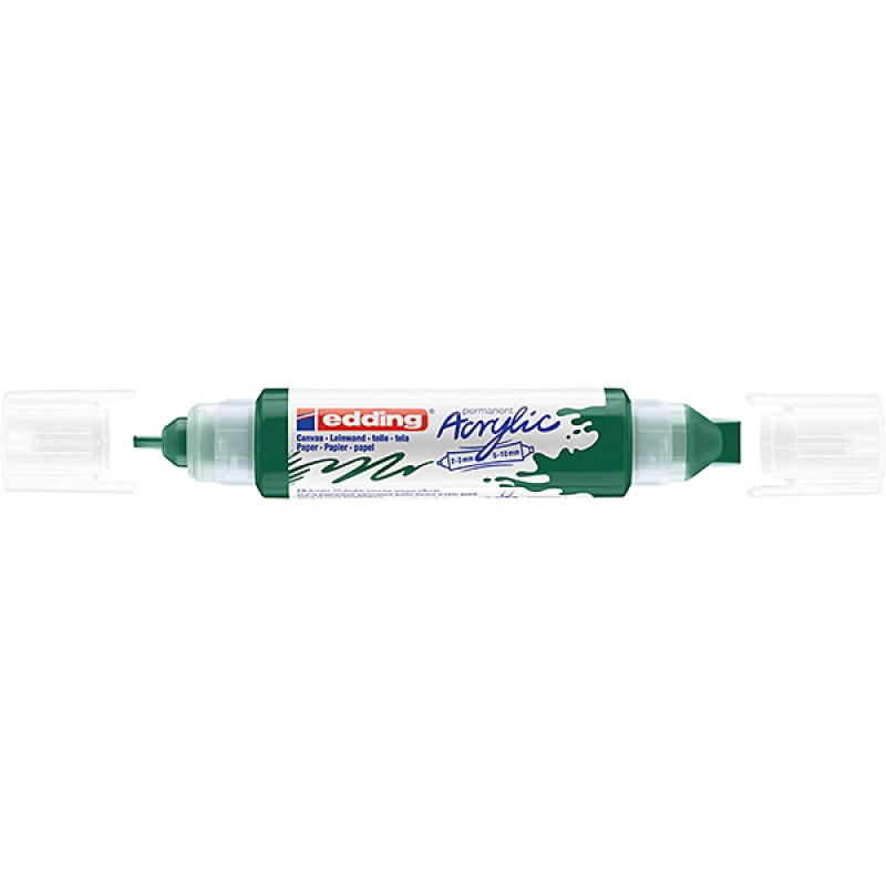 Marker akrylowy 3D e-5400 EDDING, podwójny, 2-3 mm, 5-10 mm, zielony mech