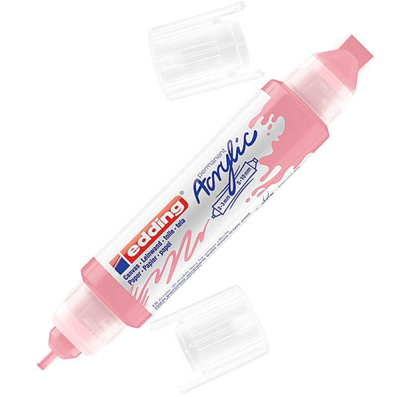 Marker akrylowy 3D e-5400 EDDING, podwójny, 2-3 mm, 5-10 mm, fiołkowy róż