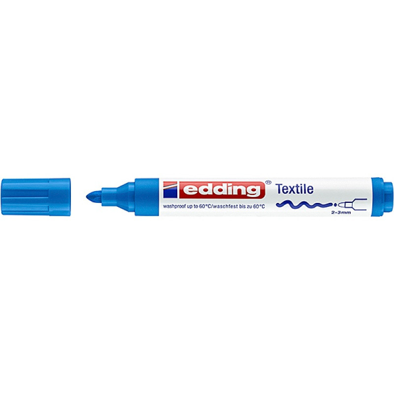 Marker tekstylny e-4500 EDDING, 2-3 mm, jasnoniebieski