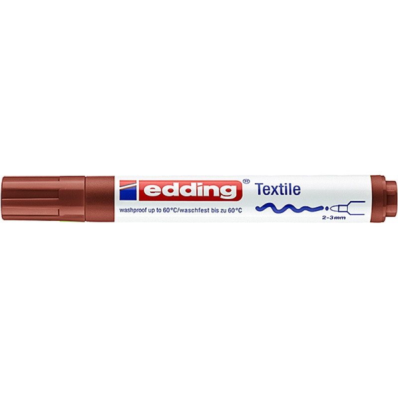 Marker tekstylny e-4500 EDDING, 2-3 mm, brązowy
