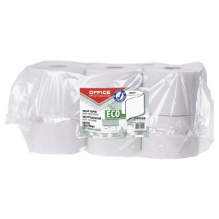 Papier toaletowy makulaturowy OFFICE PRODUCTS, 2-warstwowy, 63m, 12szt., biały