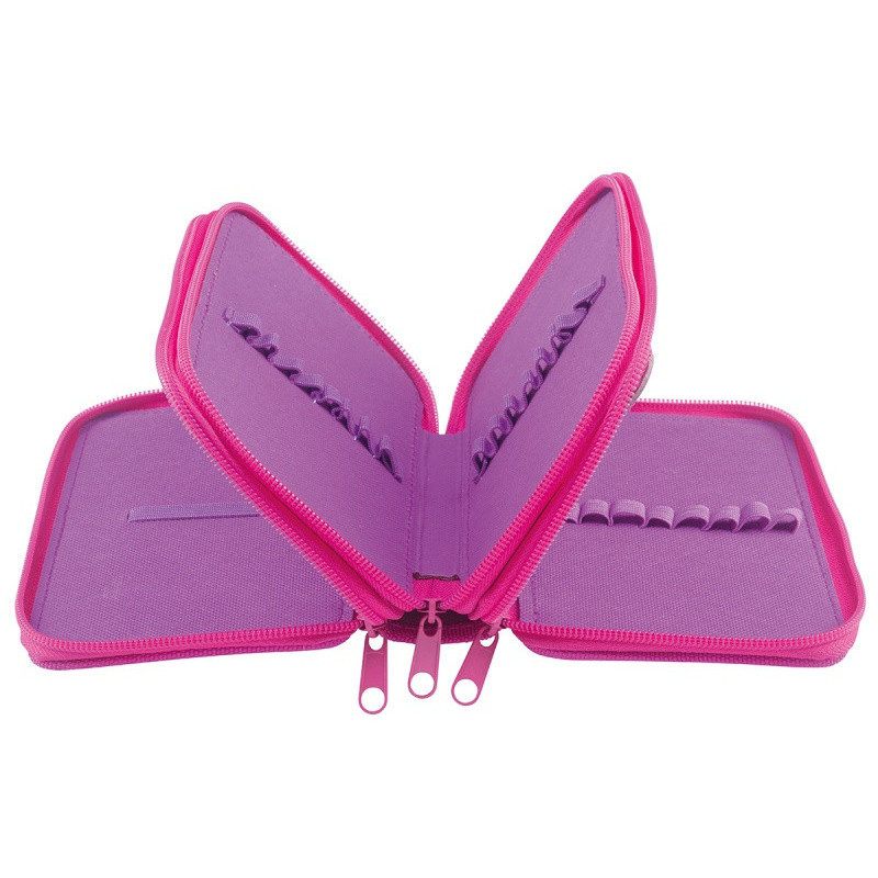 Piórnik szkolny GIMBOO, bez wyposażenia, 3 komory, mix kolorów