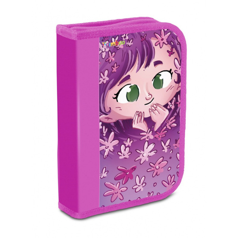 Piórnik szkolny GIMBOO, ekon. z wyposażeniem, 1 komora, 1 przekładka, mix kolorów