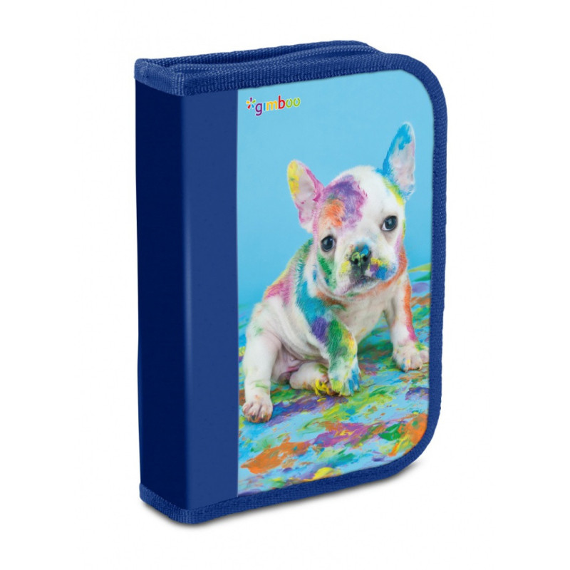 Piórnik szkolny GIMBOO, ekon. z wyposażeniem, 1 komora, 1 przekładka, mix kolorów