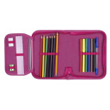 Piórnik szkolny GIMBOO, ekon. z wyposażeniem, 1 komora, 1 przekładka, mix kolorów