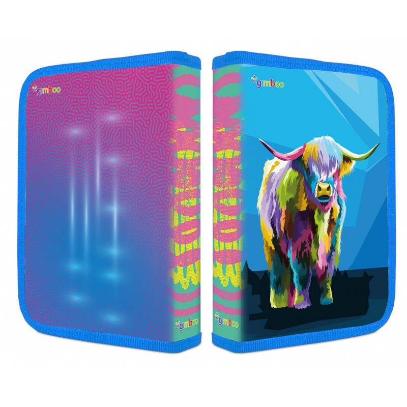 Piórnik szkolny GIMBOO, z wyposażeniem, 1 komora, 2 przekładki, mix kolorów