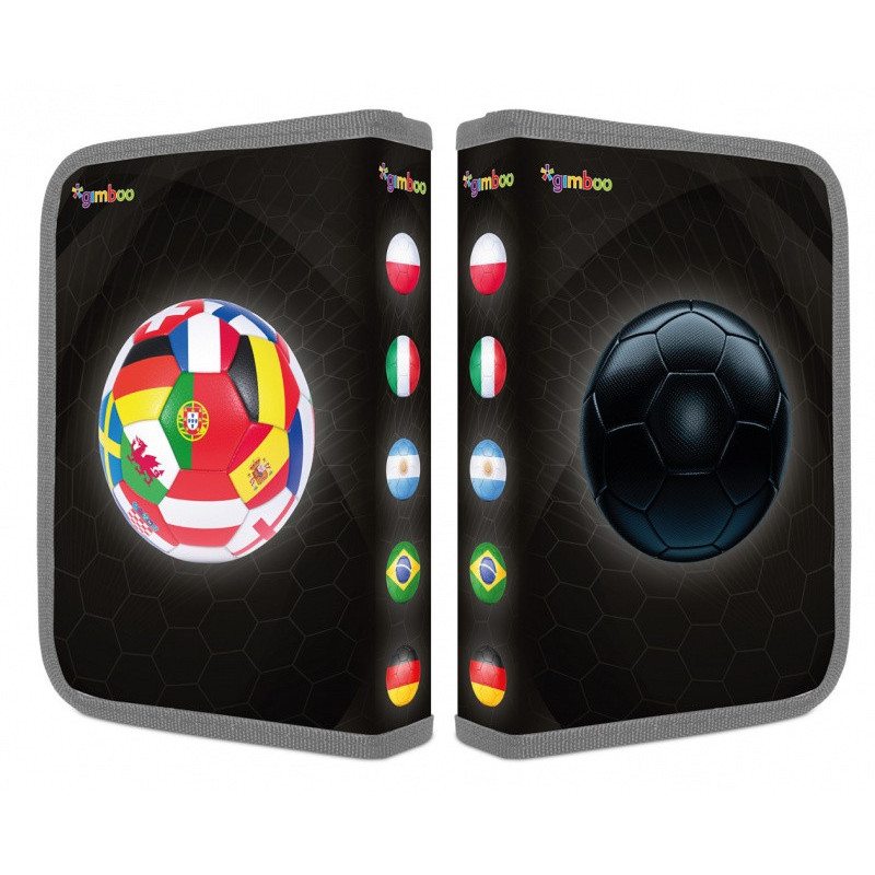 Piórnik szkolny GIMBOO, z wyposażeniem, 1 komora, 2 przekładki, mix kolorów