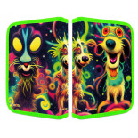 Piórnik szkolny GIMBOO, z wyposażeniem, 1 komora, 2 przekładki, mix kolorów